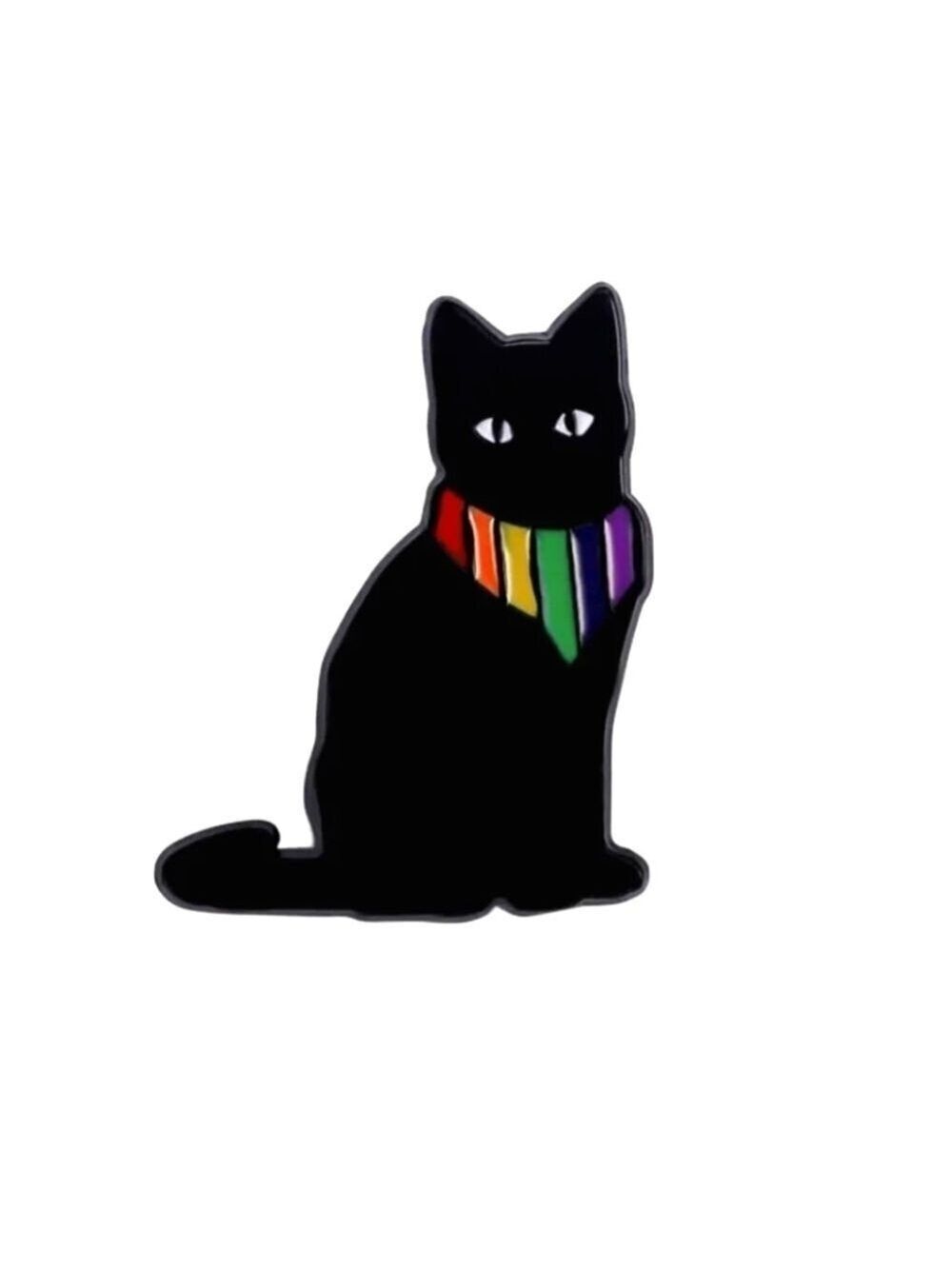 🌈 Pin Black Cat with Bandana